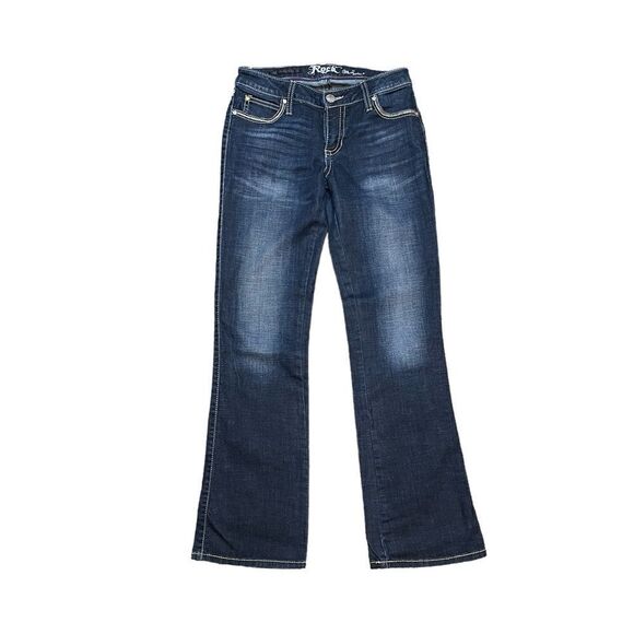 ROCK 47 by WRANGLER Low Rise Boot Cut Jeans Size 27 - Picture 1 of 7